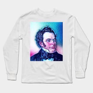 Franz Schubert Snowy Portrait | Franz Schubert Artwork 12 Long Sleeve T-Shirt